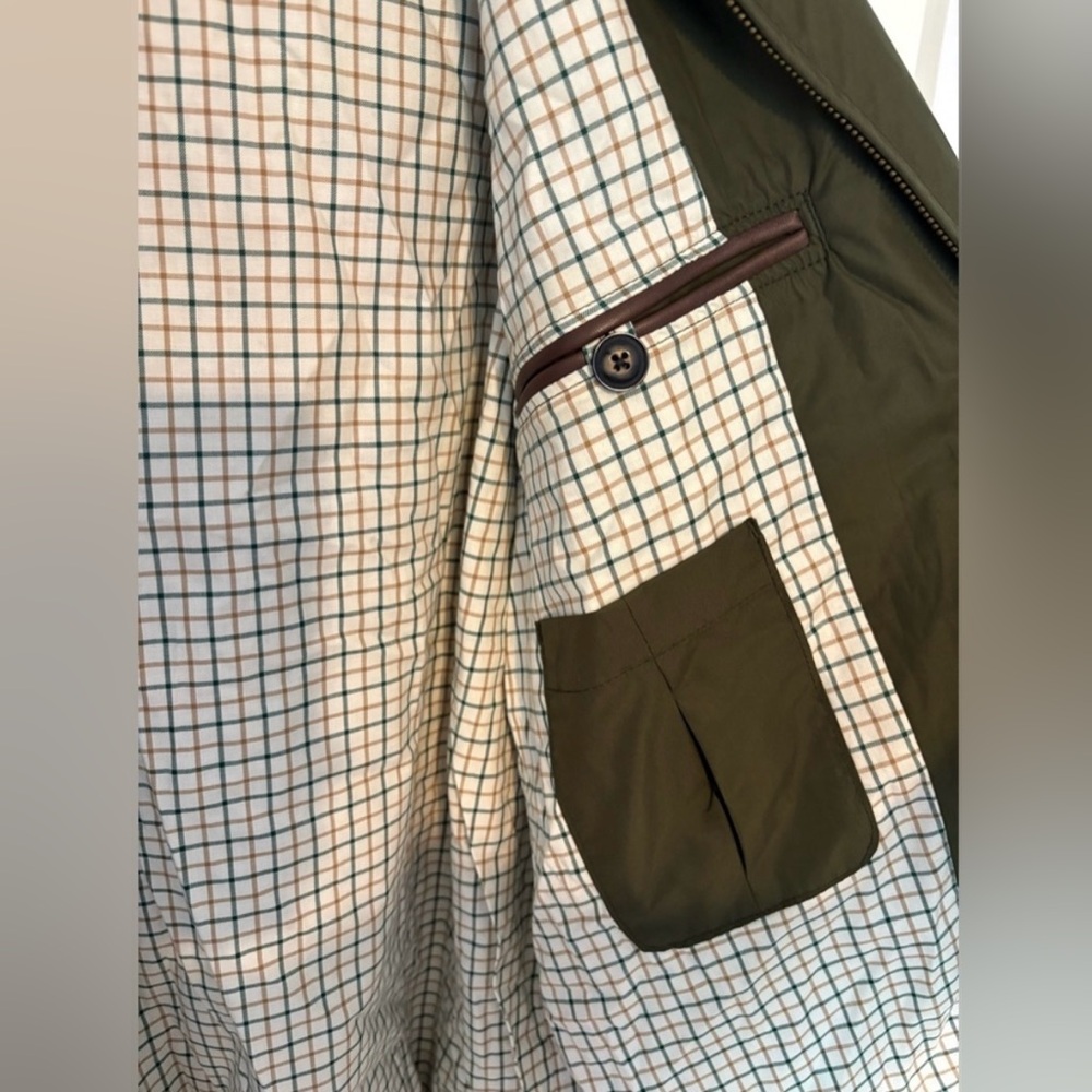 NWOT Vintage Y2K Men’s Polo Ralph Lauren Olive Leather Trim Jacket Size XL sku79 - Picture 10 of 10